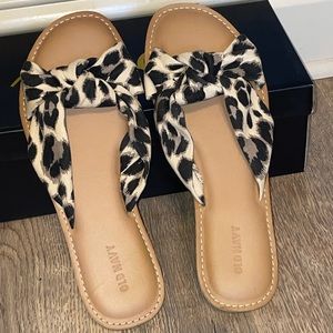 Never worn cheetah sandals